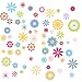 RoomMates RMK1170SCS Graphic Flowers Peel & Stick Wall Decals