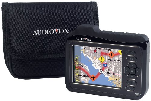 Audiovox Electronics NVX226 3 Portable Navigation 3.5" Touchscreen Operation with Built-in GPS and Mount