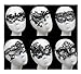 Gellwhu 6 Pack Lace Sexy Black Halloween Nightclub Dance Ball Eye Mask Veil Bondage
