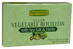 Rapunzel Pure Organic Vegetable Bouillon with Sea Salt & Herbs, 8 Cubes, 3.1-Ounce Packages (Pack of 6)