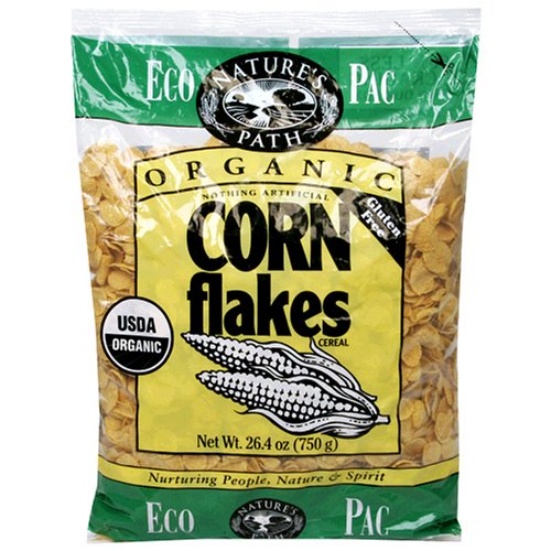 Nature's Path Organic Corn Flakes Cereal, 26.4-Ounce Eco Pac Bags (Pack of 6)