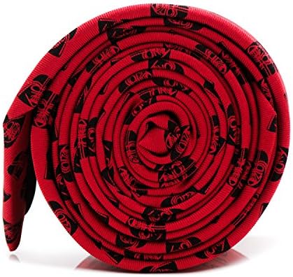 100% Silk Star Wars Darth Vader Red and Black Neck Tie Necktie Neckwear SW-DVRB-TR