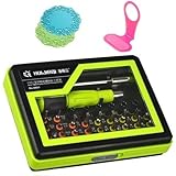 【ノーブランド品】精密 特殊 ドライバー セット 53 in 1 カメラ 眼鏡 修理 分解 パーツ 交換 メンテナンス キット シリコンコースター&充電補助ホルダー付き セット