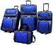 US Traveler New Yorker 4 Piece Luggage Set Expandable,Navy Blue,One Size