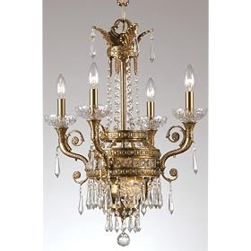 Paris Flea Six light Crystal Chandelier, 26Hx20W, AGED BRONZE by Home Decorators Collection