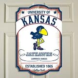 Kansas Jayhawks NCAA Vault Wood Sign