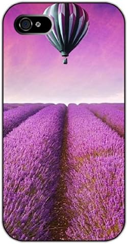 SPRAWL Unique Clear Design Lavender and Hot Air Balloon Protective Hard Plastic Snap on iPhone 5 5S Case Flower of Life