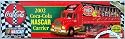 Low Serial #000318 NASCAR Coca Cola Family of Drivers Theme (Elliott, Labonte, Stewart, Harvick, Kyle Petty) Gold Rims Wheels Chase Variant Tractor Trailer Semi Rig Truck With One Coca Cola Race Car 2002 Edition