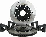 RacingBrake 2090-311-0 Slotted Finish Rear OE Caliper 303x23 Big Brake Kit for Acura NSX 91-96