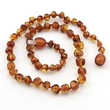 BalticAmberBabyTeethingNecklace-BrownBaroque