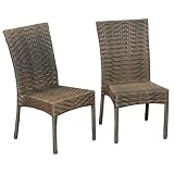 Jayden Kids Brown Wicker Chair 2pk
