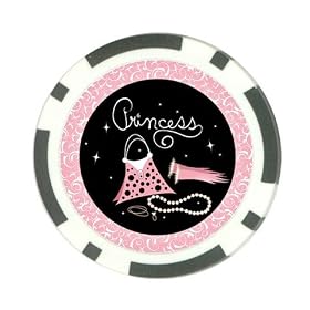 Poker Chip Card Guard of Princess Accessories (Purse, Gloves, Pearl Necklace, Beautiful, Cartoon, Disney, Barbie, Fairy, Island, Magical, Belle, Cinderella, Costume, Doll, Wedding)