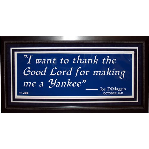 Steiner Sports New York Yankees Joe DiMaggio Framed Replica Sign