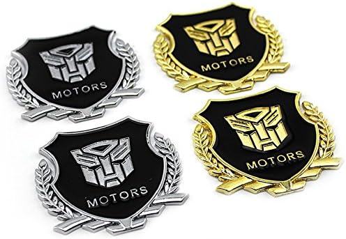 Transformers Autobots Logo 3D Car Hood Ornament 1 pairs (Gold)