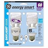 2-Pack Daylight GE 60 Watt Equivalent Compact Fluorescent CFL