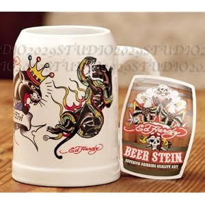 Ed Hardy Panthers Ceramic Stein
