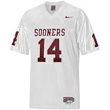 Nike Oklahoma Sooners #14 White Twilled Football Jersey
