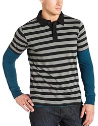 Unionbay Men's Short Sleeve Bondi Polo with Long Sleeve T-Shirt Underlayer