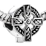 Pugster Celtic Cross Beads Sterling Silver Beads Charms Fits Pandora Charms Bracelet