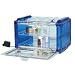 Bel-Art Scienceware 420740106 Clear Secador 4.0 Horizontal Auto-Desiccator Cabinet with Blue End Cap, 100V, 20.4" Width x 13.4" Height x 16.3" Depth