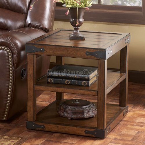 Brown Rectangular End Table by Ashley Furniture