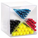 Spacemaker Cube Organizer with X Divider, Plastic, 6w x 6d x 6h, Clear