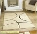 Kitchen & Housewares : Retro Ivory Modern Large Retro Rug 120cmx160cm