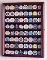 Casino Coin Chips Display Case Cabinet Holder w/ Glass Door