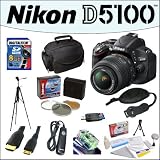 Nikon D5100 16.2mp Cmos Digital SLR Camera with 18-55mm F/3.5-5.6g Af-s Dx Vr with Lightweight Full Size Tripod, Dslr Camera Gadget Bag, 8gb Sdhc High Speed Memory Card and Much More!