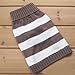 Turtleneck Stripes Pro Pet Clothes Dog Wool Classic Sweaters (Brown &White Stripe, M)