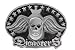 TFJ Men Biker Metal Belt Buckle Disasters Motorcycle Silver Atomic Nuke Bomb Skull