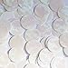 Round Sequin 20mm White Iris Rainbow Embosssed Swirl Texture Loose Couture Paillettes