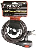 Trimax T360 High Security Cable Lock with Quick Release Bracket - Coiled 72 length x 8mm