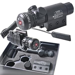 Cvlife Red Dot Laser Sight Outside Adjust Rifle Gun Scope 2 Switch Rail Mounts Box Set
