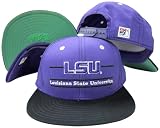 Louisiana State LSU Tigers Classic Split Bar Snapback Adjustable Plastic Snap Back Hat / Cap