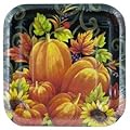 Pumpkin Tapestry 24 Count Square 7" Paper Lunch Plates