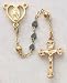 Hematite Heart Shaped Pewter First Communion Catholic 6MM Rosary Beads Necklace Religious Jewelry