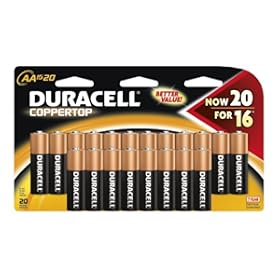 20-Pack of Duracell Coppertop AA Batteries $7.84 