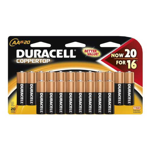 Duracell Coppertop AA Batteries, 20-Count