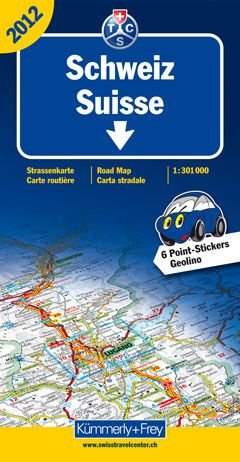 Straßenkarte Schweiz TCS 1:301 000, Ausgabe 2012 (International Road Map)