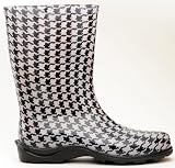 Sloggers 5005HT10 Size 10 Houndstooth Womens Waterproof Rain Boots