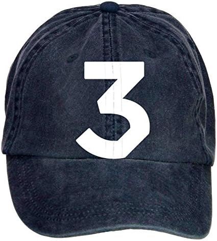 Feimengshirt Adjustable Chance The Rapper Number 3 Coloring Book Washed 100% Cotton Baseball Caps Navy