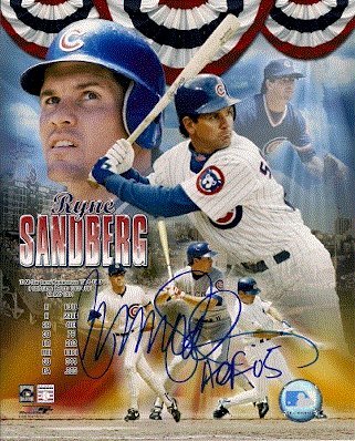 Autographed/Hand Signed Ryne Sandberg Chicago Cubs 8x10 Photo