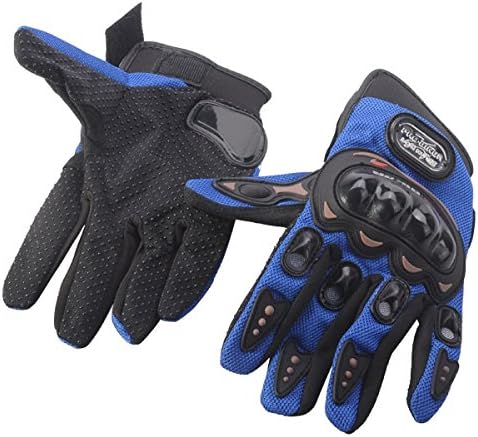 Motorcycle Bicycle Full Finger Non-Slip Gloves w/ Protective Pads (Pair)