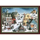 Lang Perfect Timing Folk Art Christmas Boxed Photo Christmas Cards, 14 Cards with 15 Envelopes (2003032)