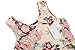 ACEVOG Women's Sleeveless Flower Printed Vintage Cocatail Flare Dresses Beige XL