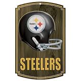 Caseys Distributing 3208574542 Pittsburgh Steelers Wood Sign- Throwback Helmet