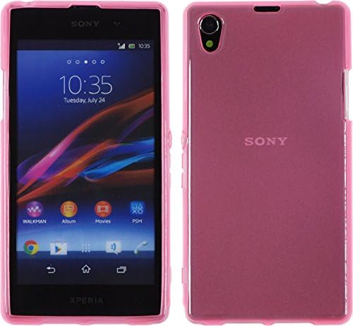CellMACs Snap-On TPU Rubber Gel Case Cover for Sony Xperia Z1 Sony i1 Honami C6902 L39h C6903 C6906 C6943 SO-01F C6916 - Pink