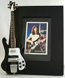 Geddy Lee Rush Picture Frame with Miniature Guitar Replica