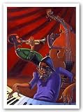 Jazz Trio by Justin Bua 36"x24" Art Print Poster